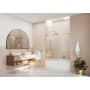 Glass Warehouse Eclipse 60" High x 56" Wide Sliding Frameless Tub Door with Clear Glass Brushed Bronze
