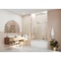 Glass Warehouse Eclipse 60" High x 56" Wide Sliding Frameless Tub Door with Clear Glass Brushed Nickel