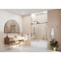 Glass Warehouse Eclipse 60" High x 56" Wide Sliding Frameless Tub Door with Clear Glass Matte Black