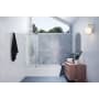 Glass Warehouse Vela 58-1/4" High x 22" Wide Shower Screen Frameless Tub Door with Clear Glass Polished Brass