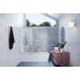 Glass Warehouse Vela 58-1/4" High x 25-1/2" Wide Shower Screen Frameless Tub Door with Clear Glass Brushed Nickel