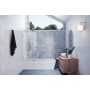Glass Warehouse Vela 58-1/4" High x 25-1/2" Wide Shower Screen Frameless Tub Door with Clear Glass Chrome