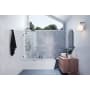 Glass Warehouse Vela 58-1/4" High x 25-1/2" Wide Shower Screen Frameless Tub Door with Clear Glass Matte Black
