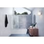 Glass Warehouse Vela 58-1/4" High x 29-1/2" Wide Shower Screen Frameless Tub Door with Clear Glass Chrome