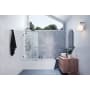 Glass Warehouse Vela 58-1/4" High x 29-1/2" Wide Shower Screen Frameless Tub Door with Clear Glass Oil Rubbed Bronze