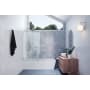 Glass Warehouse Vela 58-1/4" High x 34" Wide Shower Screen Frameless Tub Door with Clear Glass Chrome