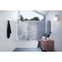 Glass Warehouse Vela 58-1/4" High x 34" Wide Shower Screen Frameless Tub Door with Clear Glass Matte Black