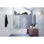 Glass Warehouse Vela 58-1/4" High x 34" Wide Shower Screen Frameless Tub Door with Clear Glass Polished Brass