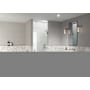 Glass Warehouse Albedo 78" High x 24-3/4" Wide Hinged Frameless Shower Door with Clear Glass Brushed Bronze
