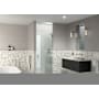 Glass Warehouse Albedo 78" High x 26-1/4" Wide Hinged Frameless Shower Door with Clear Glass Brushed Nickel