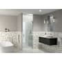 Glass Warehouse Albedo 78" High x 28-3/4" Wide Hinged Frameless Shower Door with Clear Glass Brushed Nickel