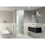 Glass Warehouse Albedo 78" High x 28-3/4" Wide Hinged Frameless Shower Door with Clear Glass Polished Brass
