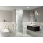 Glass Warehouse Albedo 78" High x 28-3/4" Wide Hinged Frameless Shower Door with Clear Glass Satin Brass