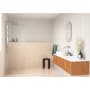Glass Warehouse Solaris 78" High x 38" Wide Shower Screen Frameless Shower Door with Clear Glass Brushed Nickel