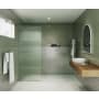 Glass Warehouse Gaia 78" High x 32" Wide Shower Screen Frameless Shower Door with Ribbed Glass Brushed Nickel