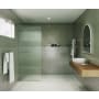 Glass Warehouse Gaia 78" High x 32" Wide Shower Screen Frameless Shower Door with Ribbed Glass Chrome