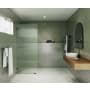 Glass Warehouse Gaia 78" High x 32" Wide Shower Screen Frameless Shower Door with Ribbed Glass Oil Rubbed Bronze