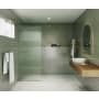 Glass Warehouse Gaia 78" High x 32" Wide Shower Screen Frameless Shower Door with Ribbed Glass Polished Brass