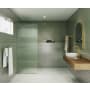 Glass Warehouse Gaia 78" High x 32" Wide Shower Screen Frameless Shower Door with Ribbed Glass Satin Brass