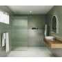 Glass Warehouse Gaia 78" High x 36" Wide Shower Screen Frameless Shower Door with Ribbed Glass Brushed Nickel