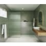 Glass Warehouse Gaia 78" High x 36" Wide Shower Screen Frameless Shower Door with Ribbed Glass Polished Brass