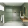 Glass Warehouse Gaia 78" High x 36" Wide Shower Screen Frameless Shower Door with Ribbed Glass Satin Brass