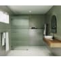 Glass Warehouse Gaia 78" High x 40" Wide Shower Screen Frameless Shower Door with Ribbed Glass Oil Rubbed Bronze