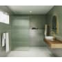 Glass Warehouse Gaia 78" High x 40" Wide Shower Screen Frameless Shower Door with Ribbed Glass Satin Brass