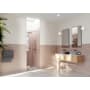 Glass Warehouse Halo 78" High x 34-1/2" Wide Hinged Frameless Shower Door with Clear Glass Brushed Bronze