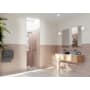 Glass Warehouse Halo 78" High x 34-1/2" Wide Hinged Frameless Shower Door with Clear Glass Brushed Nickel