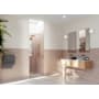 Glass Warehouse Halo 78" High x 34-1/2" Wide Hinged Frameless Shower Door with Clear Glass Polished Brass