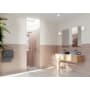 Glass Warehouse Halo 78" High x 34-1/2" Wide Hinged Frameless Shower Door with Clear Glass Polished Nickel