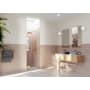Glass Warehouse Halo 78" High x 34-1/2" Wide Hinged Frameless Shower Door with Clear Glass Satin Brass