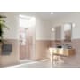 Glass Warehouse Halo 78" High x 43-1/2" Wide Hinged Frameless Shower Door with Clear Glass Brushed Nickel