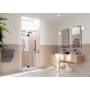 Glass Warehouse Halo 78" High x 43-1/2" Wide Hinged Frameless Shower Door with Clear Glass Matte Black