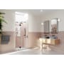 Glass Warehouse Halo 78" High x 43-1/2" Wide Hinged Frameless Shower Door with Clear Glass Oil Rubbed Bronze