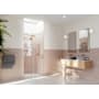 Glass Warehouse Halo 78" High x 43-1/2" Wide Hinged Frameless Shower Door with Clear Glass Polished Brass