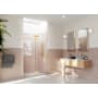 Glass Warehouse Halo 78" High x 52-3/4" Wide Hinged Frameless Shower Door with Clear Glass Satin Brass