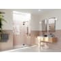 Glass Warehouse Halo 78" High x 56-1/2" Wide Hinged Frameless Shower Door with Clear Glass Matte Black