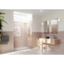 Glass Warehouse Halo 78" High x 56-1/2" Wide Hinged Frameless Shower Door with Clear Glass Satin Brass