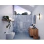 Glass Warehouse Vela 78" High x 20" Wide Shower Screen Frameless Shower Door with Clear Glass Polished Brass