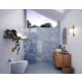 Glass Warehouse Vela 78" High x 29" Wide Shower Screen Frameless Shower Door with Clear Glass Satin Brass