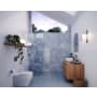 Glass Warehouse Vela 78" High x 31" Wide Shower Screen Frameless Shower Door with Clear Glass Brushed Nickel