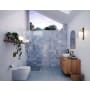 Glass Warehouse Vela 78" High x 36" Wide Shower Screen Frameless Shower Door with Clear Glass Polished Brass