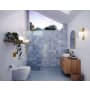 Glass Warehouse Vela 78" High x 36" Wide Shower Screen Frameless Shower Door with Clear Glass Satin Brass