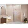 Glass Warehouse Eclipse 78" High x 52" Wide Sliding Frameless Shower Door with Clear Glass Brushed Bronze