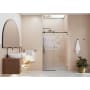 Glass Warehouse Eclipse 78" High x 52" Wide Sliding Frameless Shower Door with Clear Glass Matte Black
