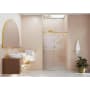 Glass Warehouse Eclipse 78" High x 52" Wide Sliding Frameless Shower Door with Clear Glass Satin Brass