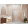 Glass Warehouse Eclipse 78" High x 64" Wide Sliding Frameless Shower Door with Clear Glass Brushed Nickel
