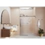 Glass Warehouse Eclipse 78" High x 64" Wide Sliding Frameless Shower Door with Clear Glass Matte Black